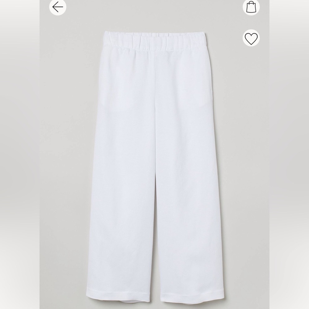 H&M Linen Blend Crop Pants